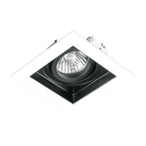 49544 - Luminario empotrable con 1 spot dirigible, blanco, VOLTECK