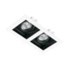 49549 - Luminario empotrable con 2 spots dirigibles, blanco, VOLTECK