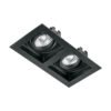49713 - Luminario empotrable con 2 spots dirigibles, negro, VOLTECK