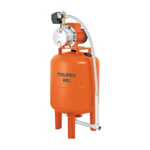 104049 - Equipo hidroneumático 80L, bomba jet inox. 1 HP, TRUPER