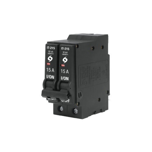 45876 - Interruptor de 2 polos 15A, enchufable, a granel, VOLTECK
