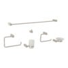 44333 - Juego de 6 accesorios para baño, satín, FOSET KUBO