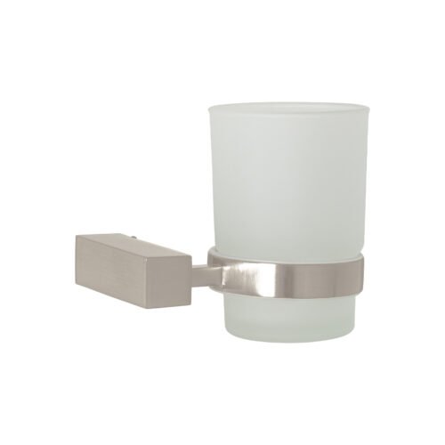 KUA-71N.jpg 44437 - Portavaso cepillero con vaso de vidrio, satín, FOSET KUBO