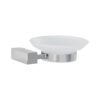 44394 - Jabonera con plato de vidrio, cromo, FOSET KUBO