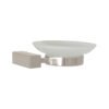 KUA-74N.jpg 44398 - Jabonera con plato de vidrio, satín, FOSET KUBO