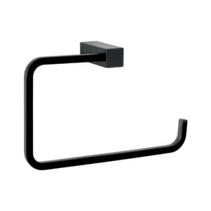 44369 - Toallero de argolla, negro, FOSET KUBO