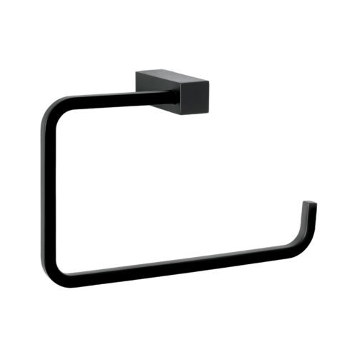 KUA-77M.jpg 44369 - Toallero de argolla, negro, FOSET KUBO