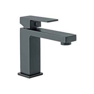 44203 - Monomando corto para lavabo, negro, FOSET KUBO