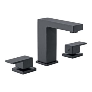 44259 - Mezcladora para lavabo taladros separados, negro, FOSET KUBO