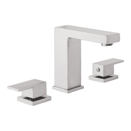 44258 - Mezcladora para lavabo taladros separados, satín, FOSET KUBO