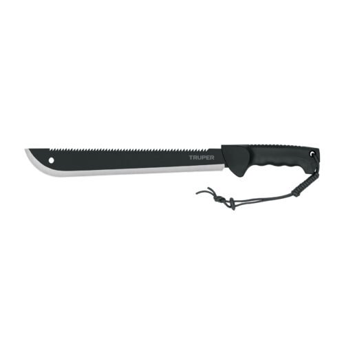 103827 - Machete doble filo 14", cacha inyectada, con funda, TRUPER