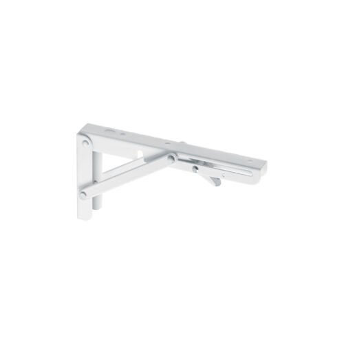 49872 - Ménsula plegable de acero blanca 4" x 8", FIERO