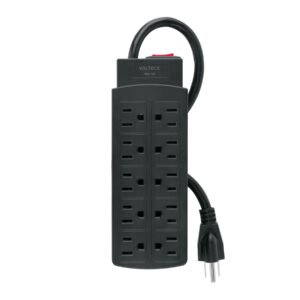 49533 - Multicontacto de uso rudo con 10 entradas, negro, VOLTECK