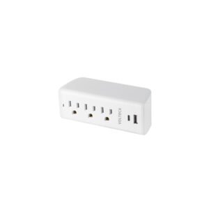 45749 - Multicontacto de pared, 3 contactos y 2 USB A, VOLTECK