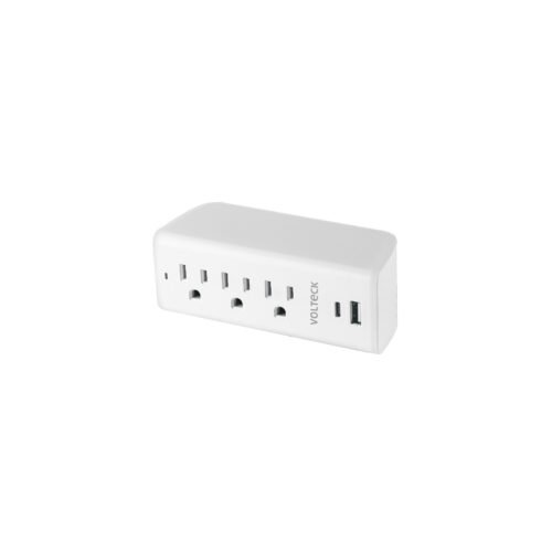 MUL-352U.jpg 45748 - Multicontacto de pared, 490 Joules, 3 contactos y 2 USB A