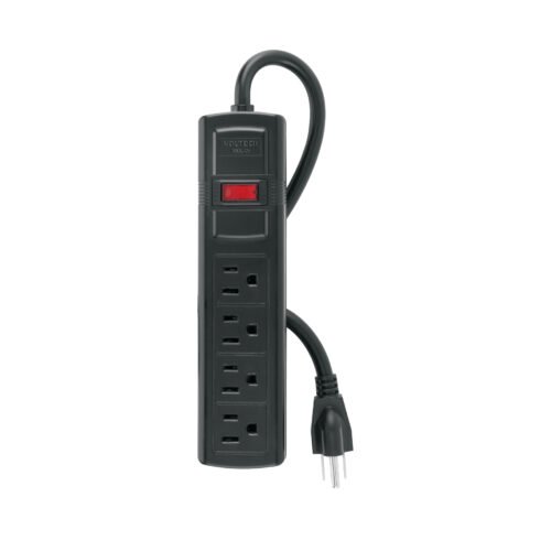 MUL-4N.jpg 48539 - Multicontacto doméstico con 4 entradas, negro, VOLTECK