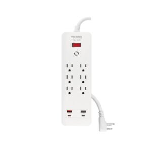 45662 - Multicontacto 6 entradas, 2 USB A  2 USB C, blanco, VOLTECK
