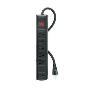 49525 - Multicontacto uso rudo 6 entradas sup. de picos 270 J, negro