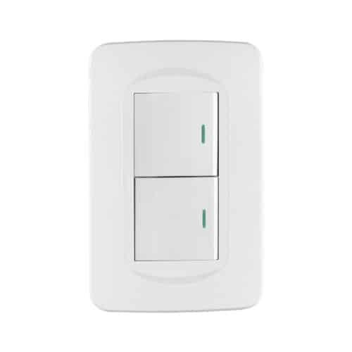 29059 - Placa armada 1 interruptor y 1 de 3 vías 1.5 mód., Toledo