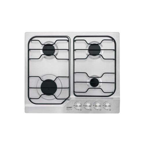 45508 - Parrilla gas empotrable 60cm, 4 quem, inox, esmalte, Foset