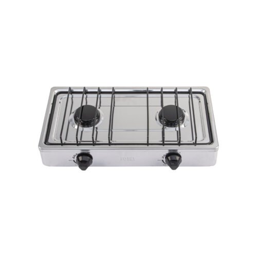 45666 - Parrilla de gas de sobreponer,2 quemadores, inox, FOSET AERO