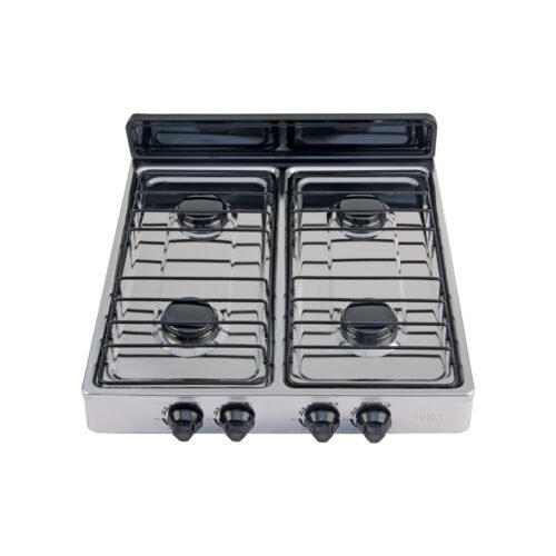 45667 - Parrilla de gas de sobreponer,4 quemadores, inox, FOSET AERO
