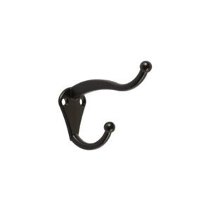 46549 - Gancho tipo perchero sombrero y abrigo, 4cm, negro, HERMEX