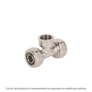 44853 - Tee para PEALPE,3/8x1/2x3/8",con rosca hembra central, Foset