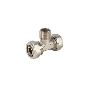 44854 - Tee macho para PEALPE, 3/8x1/2x3/8", Foset