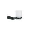 RIA-71M.jpg 44287 - Portavaso cepillero con vaso de vidrio, negro, FOSET RIVIERA
