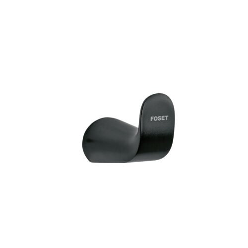 44317 - Gancho sencillo para toallas, negro, FOSET RIVIERA