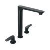 44096 - Mezcladora cuello alto para fregadero, negro, FOSET RIVIERA