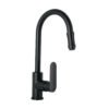 44104 - Monomando retráctil para fregadero, negro, FOSET RIVIERA