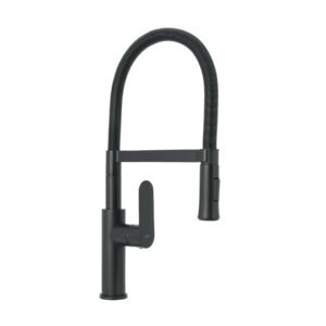 44103 - Monomando nariz flexible para fregadero, negro,FOSET RIVIERA