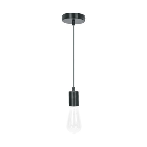 45672 - Socket colgante metálico, negro, VOLTECK
