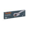 100048 - Llave ajustable (perico) 15" cromada mango de PVC, Truper