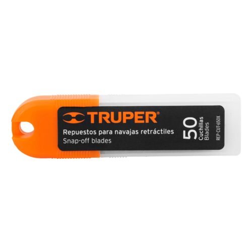 100101 - Estuche con 50 cuchillas SK4 de 18 mm para cutter, Truper