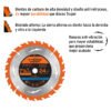 100103.1 100103 - Disco sierra 7-1/4" p/madera, 24 dientes centro 5/8", Expert