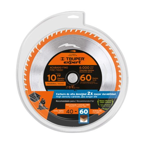 100106 - Disco sierra 10" para madera, 60 dientes centro 1", Expert