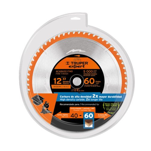 100108 - Disco sierra 12" para madera, 60 dientes centro 1", Expert