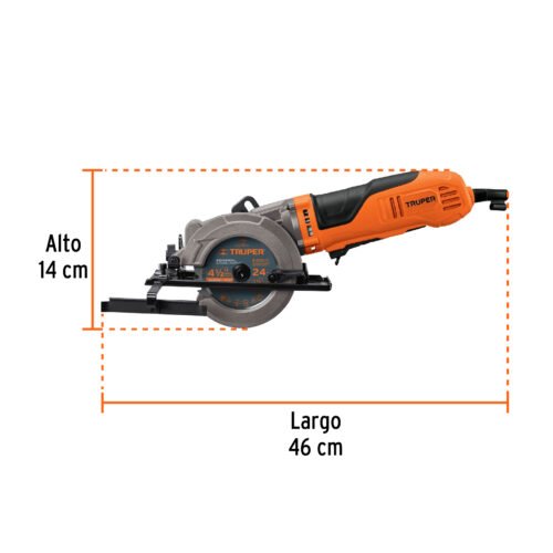 100123 - Sierra circular compacta 4-1/2", 750W, TRUPER PRO