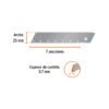 100130 - Estuche con 10 cuchillas SK2 de 25 mm para cutter, Expert