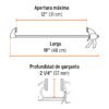 100141 - Prensa de ajuste rápido de 12"con cuerpo de nylon, Truper