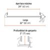 100144 - Prensa de ajuste rápido 24" uso rudo, cuerpo nylon, Expert
