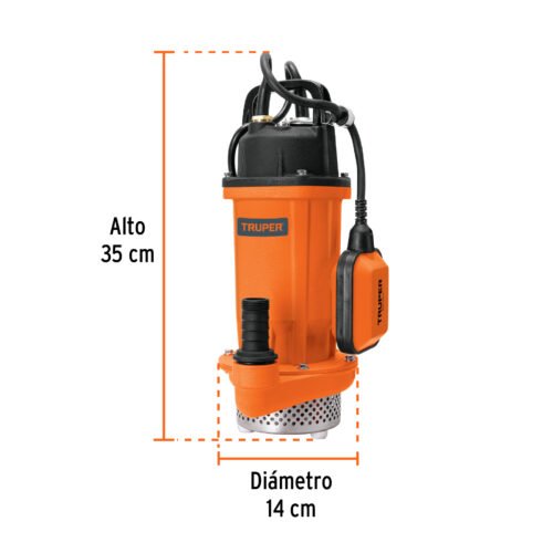 100169 - Bomba sumergible hierro fundido, agua limpia, 1/2 HP, TRUPER