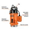 100170 - Bomba sumergible hierro fundido, agua limpia, 3/4 HP, TRUPER