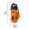 100171 - Bomba sumergible hierro fundido, agua limpia, 1 HP, TRUPER