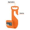 100173 - Gancho plástico naranja para manguera de jardín, Truper