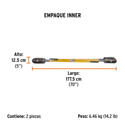 100174.4 100174 - Cavador mangos de fibra de vidrio 45", Truper
