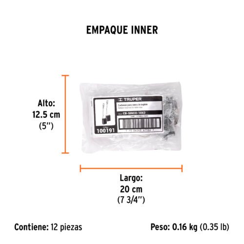100191 - Bolsa con 2 carbones de repuesto para SINCO-10X2, TRUPER